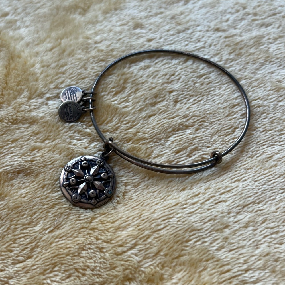 Alex and Ani - Rafaelian gold ‘compass’ bangle